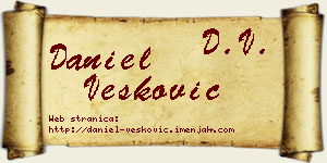 Daniel Vesković vizit kartica